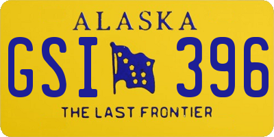 AK license plate GSI396