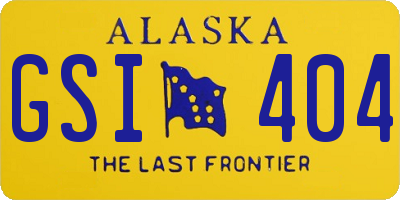 AK license plate GSI404