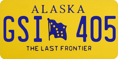 AK license plate GSI405
