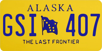 AK license plate GSI407