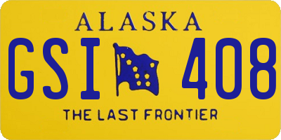 AK license plate GSI408