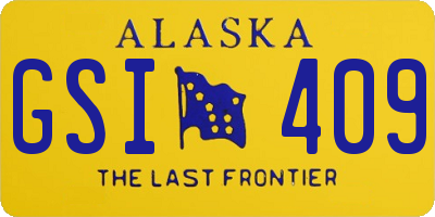 AK license plate GSI409