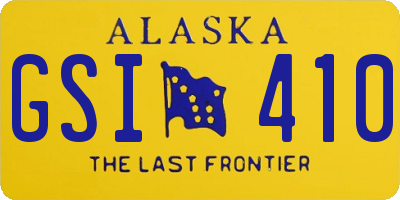 AK license plate GSI410