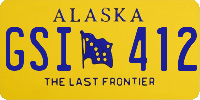 AK license plate GSI412