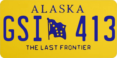 AK license plate GSI413