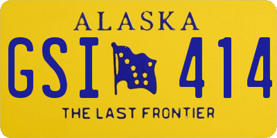 AK license plate GSI414