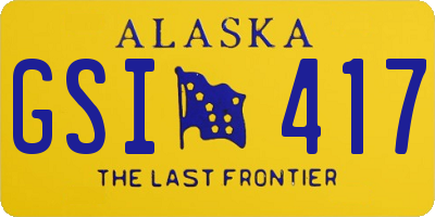 AK license plate GSI417