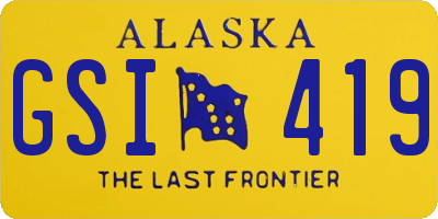 AK license plate GSI419