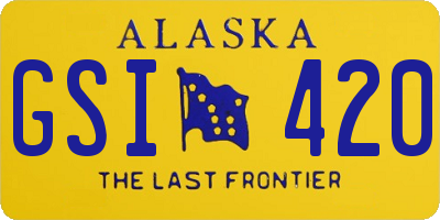 AK license plate GSI420