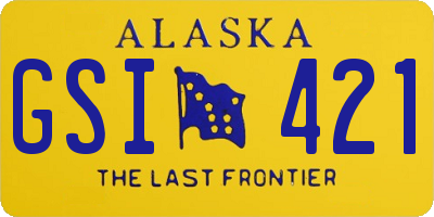 AK license plate GSI421