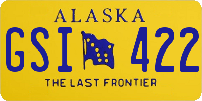 AK license plate GSI422