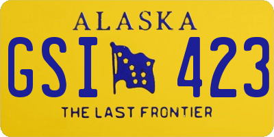 AK license plate GSI423