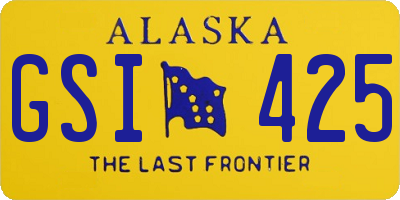 AK license plate GSI425