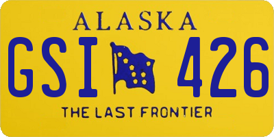 AK license plate GSI426