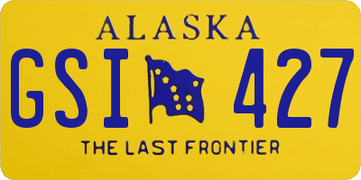 AK license plate GSI427