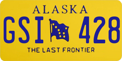 AK license plate GSI428