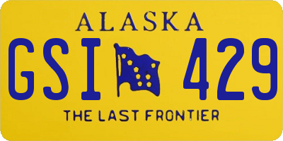 AK license plate GSI429