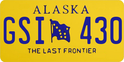 AK license plate GSI430