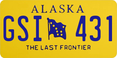 AK license plate GSI431