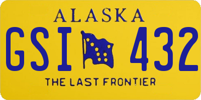 AK license plate GSI432