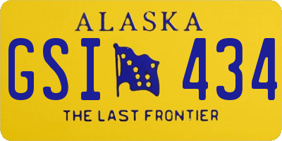 AK license plate GSI434