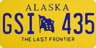 AK license plate GSI435