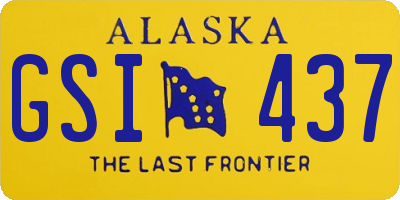 AK license plate GSI437