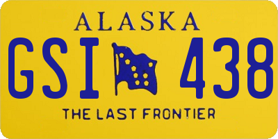 AK license plate GSI438