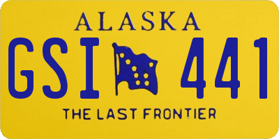 AK license plate GSI441