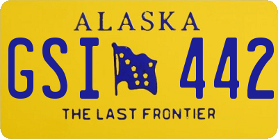 AK license plate GSI442