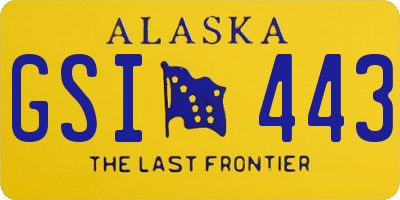 AK license plate GSI443