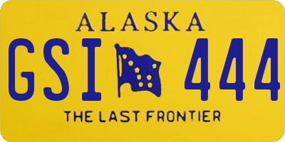 AK license plate GSI444