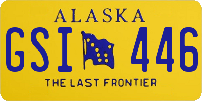 AK license plate GSI446