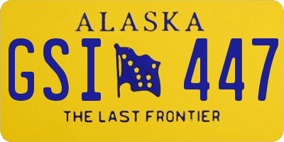 AK license plate GSI447