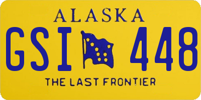 AK license plate GSI448