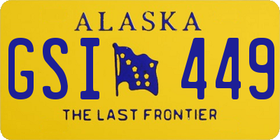 AK license plate GSI449