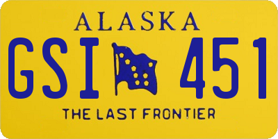 AK license plate GSI451