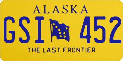 AK license plate GSI452