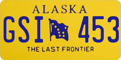 AK license plate GSI453