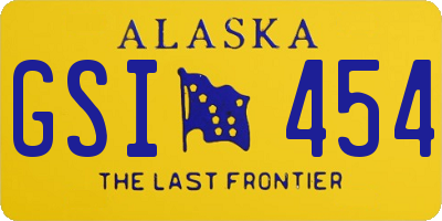 AK license plate GSI454