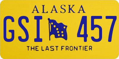 AK license plate GSI457