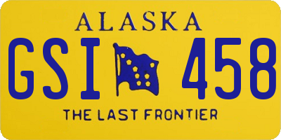 AK license plate GSI458