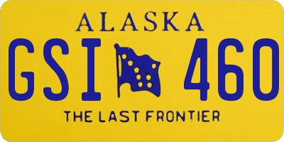 AK license plate GSI460