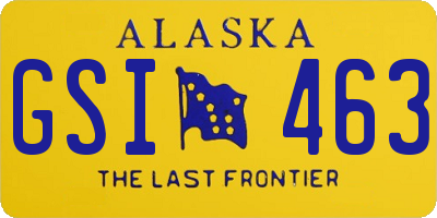 AK license plate GSI463