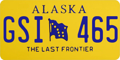 AK license plate GSI465