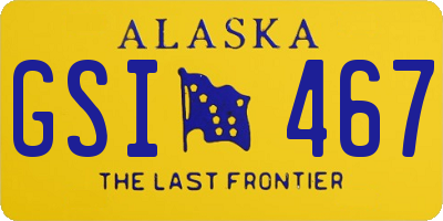 AK license plate GSI467