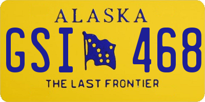 AK license plate GSI468