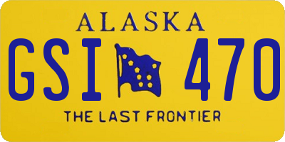 AK license plate GSI470