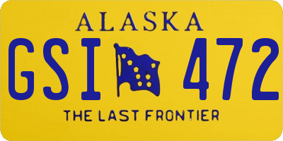 AK license plate GSI472