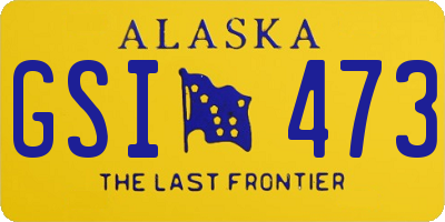 AK license plate GSI473
